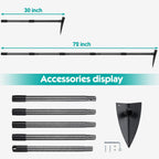 Hoe Garden Tool,Triangle Gardening Hoe with Sharp Blade for Digging,Weeding,Cutting and Loosing Soil,60 Inch Adjustable Length Metal Handle…