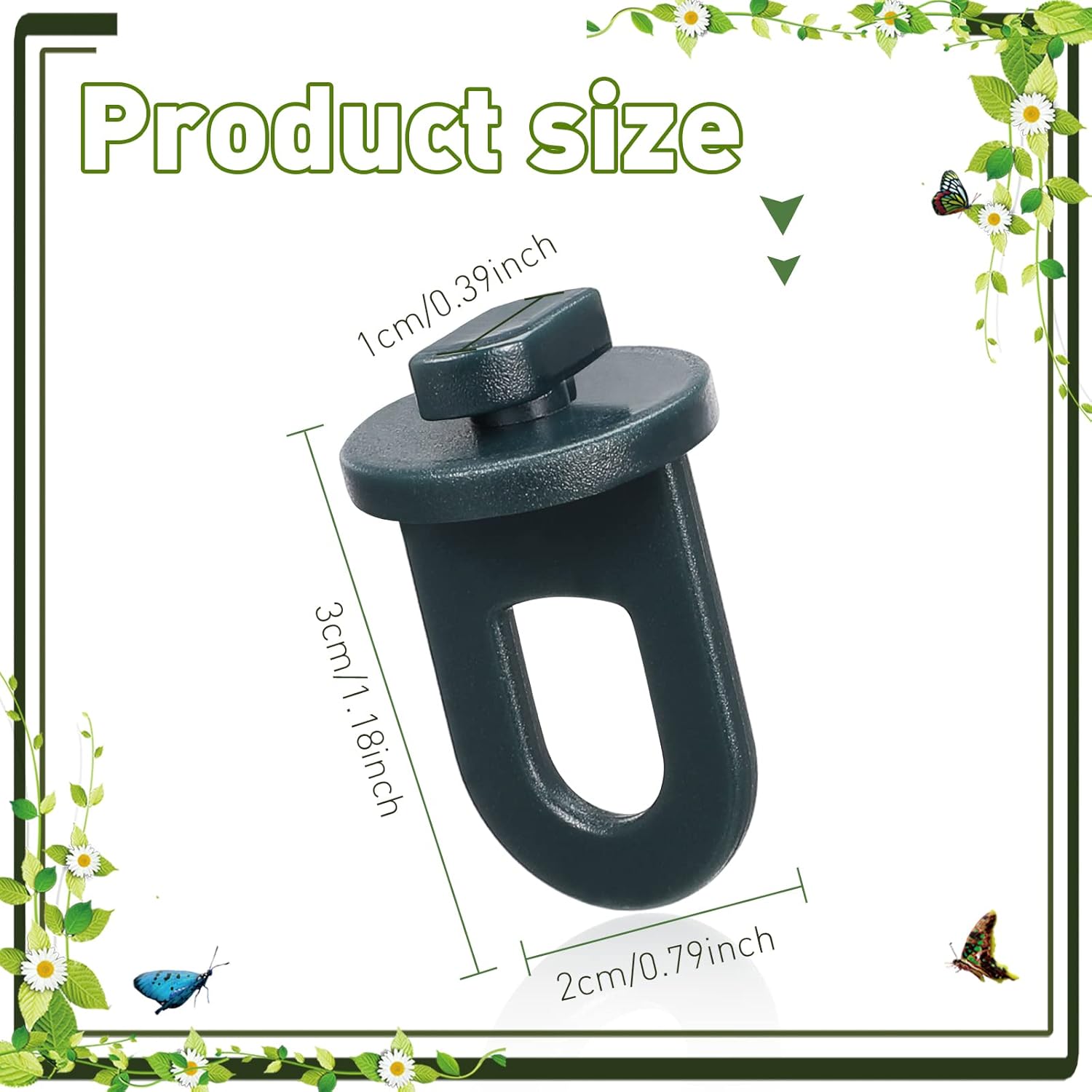 Ripeng 50 Pieces Greenhouse Hooks Hanger Twist Clips Greenhouse Fixing Clips with Stainless Steel S Hooks for Outdoor Garden Hanging Plants Plastic Insulation Netting Shading