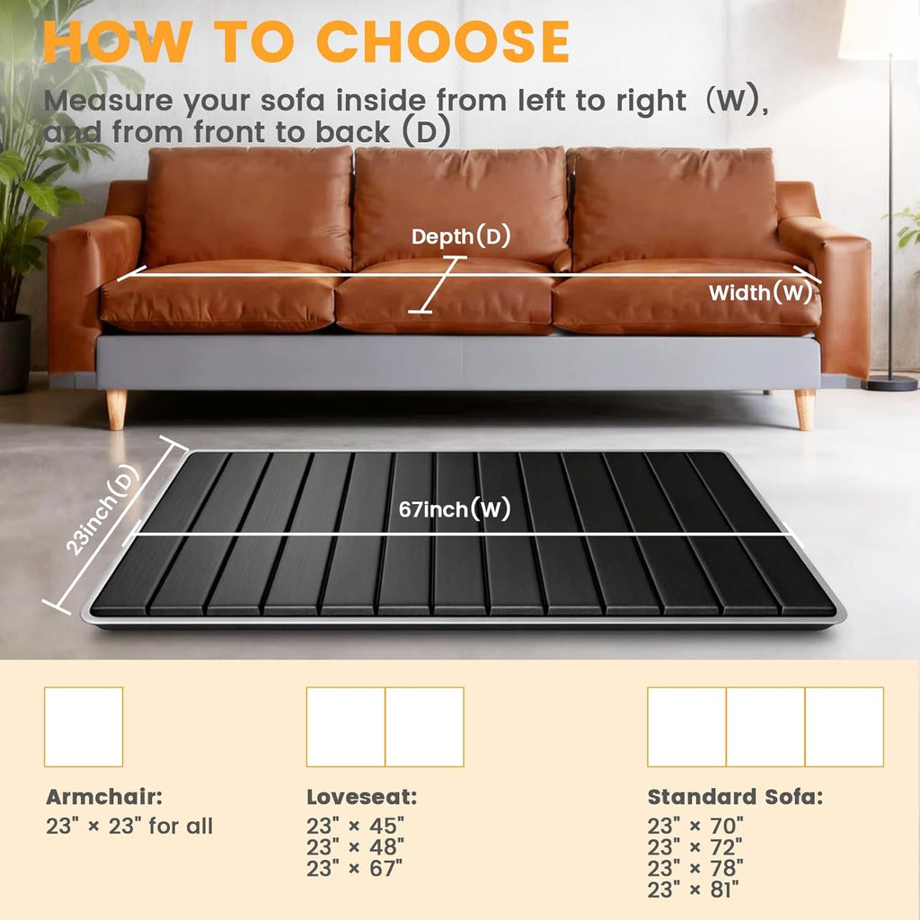LISRRZHEN] 23''x67'' Couch Cushion Support Board, Sofa Cushion Sagging Repair, Extend Sofa Life, Easy to Install, Multiple for All Sofas