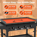 Silicone Blackstone Griddle Cover 36，Heavy Duty Food Grade Silicone Mat, Silicone Griddle Cover， All Season Griddle Top Protective for Grill Accessories