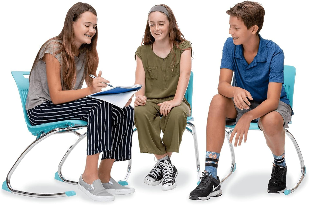 Virco ANROCK16 School Rocking Chair, Analogy Rocker Series 16" Seat Height for Students 3rd - 4th Grade, Appropriate for Libraries, Break Rooms and Reading Nooks - Navy (2 Chairs)