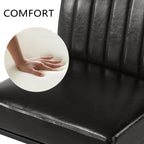 SIMTONAL Black Dining Chairs Set of 4, Modern Comfortable Upholstered Chairs, PU Leather Kitchen & Dining Room Chair with Black Finish Metal Frame