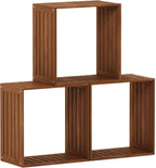 Furinno TIOMAN Outdoor Storage, Multipurpose Stacking Shelf in Teak Oil, for Patio, Garden, Porch, Natural