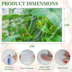 10x35 FT Greenhouse Plastic Sheeting,6 mil Transparent Greenhouse Film, UV Resistant Waterproof Plastic Covering for Winter, Polyethylene Greenhouse Covering for Farm, Garden,Agriculture