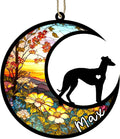 Personalized Dog Memorial, Custom Name Whippet Dog Christmas Ornament with Name, Custom Breeds, Pet Loss Light Catcher, Gifts for Lovers Loss of Pet Sympathy on Mothers Day Christmas