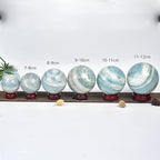 JIC Gem Natural Healing Crystal Sphere Ball Trolleite Crystal Decorative Ball Chakra Meditation Fengshui (60-70mm)