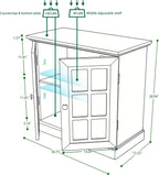 Storage Sideboard Cabinet with Mirrored Doors, Modern Buffet Cabinet w/Adjustable Shelf, MDF Console Cabinets for Dining Room, Living Room, Kitchen, Wood Kitchen Pantries Sideboard Buffet.