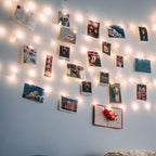 LECLSTAR Photo Clip String Lights 17Ft - 50 LED Fairy String Lights with 50 Clear Clips for Hanging Pictures, Photo String Lights with Clips - Perfect Dorm Bedroom Wall Decor Wedding Decorations
