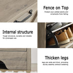Shoe Cabinet with 2 Flip Drawers, Farmhouse Shoe Storage for Entryway, Wooden Shoe Organizer Cabinet with Adjustable Shelves, Hidden Slim Shoe Cabinet for Hallway, Living Room, Sierra