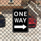 12x16" One Way" with Left Arrow - High-Intensity Aluminum Parking Lot Sign, Weatherproof & Fade-Resistant, Ideal for Outdoor & Indoor Use - Curbside Sign