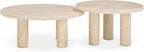 Tov Furniture Amora Faux Travertine Nesting Accent Tables