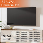 Fulifix Drywall No Stud TV Wall Mount, Studless TV Wall Mount for 32-75 Inch TVs up to 150 lbs, Max VESA 600x400mm Easy Install No Drill Drywall TVs Bracket with Bubble Level, Include All Hardware