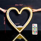 7-Color LED Heart Shape Liquor Bottle Display Shelf, Champagne VIP Bottle Presenter, Bar Wine Bottle Display Stands,Gold