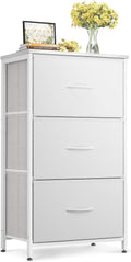 AODK Small Dresser for Bedroom Nightstand with 3 Storage Drawers, White | Chest of Drawers End Table for Living Room, Closet Dresser with 3 Storage Drawers Organizer Clothes