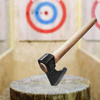 Throwing Axe Set, 2 Pack 18.9" Throwing Axes and Tomahawks with 1065 High Carbon Steel & Hickory Wooden Handle, Perfect for Axe Throwiing Game, Competition and Recreation, Gift for Men