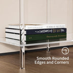 Acrylic Side Table Clear 3-Tier End Table for Living Room, Office, Hallway, Bedroom Small Bedside Table (8mm 31.7" high)
