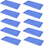 SUNPACK 10" x 20" Heavy Duty Mesh Plastic Seed Starting Tray, Blue, 1" (Pack of 10) - Ensures Water Drainage and Aeration, Perfect for Greenhouses or Indoor Gardening