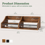 FAVOOSTY 5 Tier Countertop Liquor Bottle Display Shelf Organizer, Retro Tabletop Wine Rack Stand, Storage Holder for Whiskey, Spirits, Coffee Syrup, Mini Home Bar & Liquor Cabinet, Rustic Brown