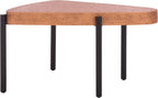 SAFAVIEH Home Collection - Sado Triangular Iron Accent Table in Brown & Black Finish, Mid-Century Modern Side Table (ACC3241A)