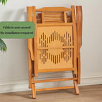Bamboo Rocking Chair with headrest and footrest, Foldable and Requires no Assembly, Suitable for Living Rooms, Balconies, Gardens, and Outdoors Primary Color