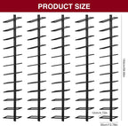 ETOYA Wall Mounted Wine Rack, H 59inch, 12 Rows, 60 Bottle Wine Cellar Racks, Metal Wine Bottle Holder for Dining Room, Kitchen, Bar, Basement & Restaurant (5 Columns（60 Bottles）)