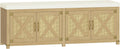 Hzuaneri Shoe Storage Bench, 2 Tier Shoe Bench with Padded Seat Cushion & 4 Barn Doors, 59" Entryway Bench with Adjustable Shelf, Farmhouse Shoe Cabinet for Living Room, Bedroom, Camel Yellow SB31502M