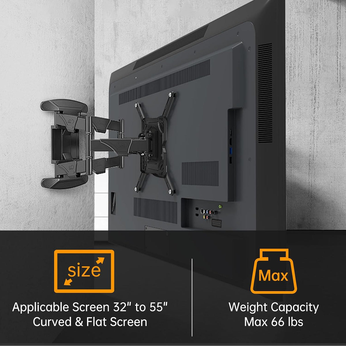 VESA Extension Mount Adapter Brackets Kit | For Screens 32 to 55 inch LCD LED TV, TV Mount Steel Conversion Plate for VESA up to 400x400mm