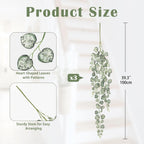 Briful 3 Pack Fake Hanging Plant 39.3" Faux Hanging String of Hearts Plant Faux Trailing Vine with Heart-Shaped Leaves Lush Cascading Artificial Greenery for Home Wall Indoor Outdoor Porch Decor