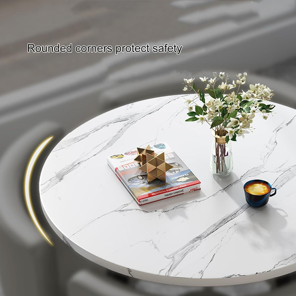 Office Reception Room Club Table and Chair Set, Home Living Room Kitchen Leisure Table, Tea Shop Coffee Shop Dessert Shop Negotiation Room Reception Room Restaurant Bar Terrace(Light Gray)