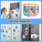 12 Packs Magnetic Picture Frame, Mini Picture Magnets 2x3 Picture Frame for Refrigerator,Wallet Size Magnetic Photo Frames,Magnetic Photo Frames for Refrigerator,School,Office(12 Colors)