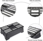 5 Inch Folding Step Stool with Non-Slip Mat. Made of Incombustible Plastic, Can Withstand Over 250 Pounds. Collapsible Step Suitable for Kitchen, Bathroom, Bedroom, Camping, Travel ect