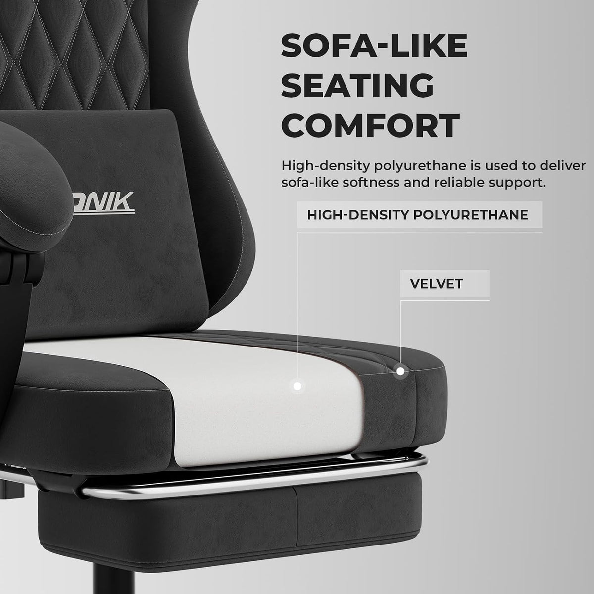 Ergonomic Gaming Chair Video Gamer Chairs Gaming Computer Chairs Gamer Chairs for Adults Massage Lumbar Support Swivel Height Adjustable Headrest Backrest Black