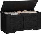 Hzuaneri 39" Modern Storage Chest | 50 Gal | 330lb Seat | Black | Soft-Close Hinges | Stuffed Animal and Blanket Storage for Bedroom, Entryway and Living Room | Easy Assembly | SB03404X