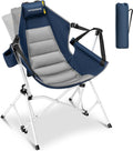 VIVOHOME Reclining Hammock Camping Chair, Portable Rocker Chair for Outdoor | Foldable, Supports 400 lbs, 600D Breathable Mesh, Cup Holder