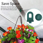 ELANE 30 Pcs Greenhouse Hooks and Twist Clips, Plastic Fixing Clips for Outdoor Garden Hanging Plants. (Green)