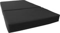 D&D Futon Furniture Trifold Foam Bed, Folding Ottoman Mattress (Black, Chair Size (6 x 27 x 75))