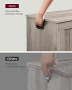 VASAGLE Storage Chest, 29.9 Inches Width Bench with 2 Safety Hinges | Shoe Bench, Farmhouse Style, for Entryway, Bedroom, Living Room, Heather Greige, SOFIE Collection ULHS011K01