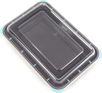 Igluu Meal Prep Containers [30 pack] 1 Compartment with Airtight Lids - Plastic Food Storage Bento Box - BPA Free - Reusable Lunch Boxes - Microwavable, Freezer and Dishwasher Safe (28 oz)