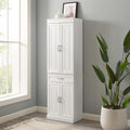 Maykoosh White Kitchen Pantry Cabinet - Adjustable Shelves & Full Extension Drawer