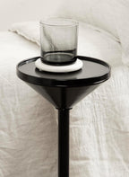 Kate and Laurel Frisk Modern Round Metal Drink Table, 8 x 8 x 23, Black, Metal Martini Table with Pedestal Design for Use as Small Indoor Plant Stand or Living Room Accent
