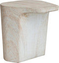 Bloomingville Lightweight Eco Stone Indoor/Outdoor Table, Travertine Finish, Natural