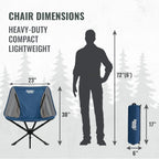 360° Rotation Swivel Camping Chair- Holds 330lb, Small Portable Folding Chair, Ultralight 4lb Compact Backpack Chair with Carry Bag & Side Pocket for Camping, Hiking, Beach, Fishing, Hunting