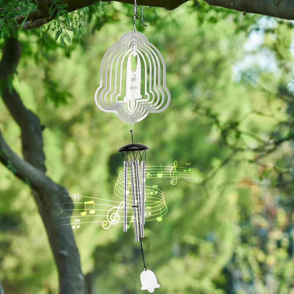Wind Chimes with Bells Wind Spinner, Outdoor Garden Decor Wind Spinner, Gifts for Women, Mom, Retirement, Teacher, Parents Birthday, Memorial Gift for Garden Porch Patio Home Decor