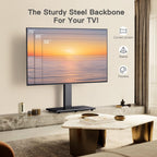 Swivel Universal TV Stand Base for 50-75 Inch LCD OLED Flat/Curved Screen TVs-Height Adjustable/Tall/Larger Table Top TV Stand Mount, Center TV Stand with Cable Management, VESA 800x400mm PGTVS14