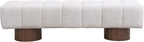 Christopher Knight Home Manila 64" Upholstered Ottoman Bench, Rectangular Dining Seat, Spacious Seating, Long Footstool, Boucle Dining Bench for Living Room Dining Room, No Assembly Needed, Beige