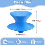 360° Rotating Gyro Chair, 24" One-Piece PE Spun Chair with Non-Slip Textured Surface, Spinning Top Chairs for Home, Backyard, Recreation Room & Commercial (Blue, Small)