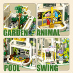 2231 Pcs - Friends Botanical Garden Building Set with LED Light Block for Adults Women Men, MOC Flowers Garden Greenhouse Model Kits, Compatible with Lego Ideas, Easter Gift for Her Him