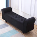 Shoe Storage Bench End-of-Bed Storage Bench End-of-Bed Bench with Storage Bed Benches for the Foot of the Large Bench for the Bedroom Living Room,and Dorm Linen-Black L39.3*W15.7*H15.7in