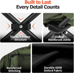 Overmont Oversized XL Camping Chair for Adults - 500lbs Support Heavy-Duty Padded Folding Chair with Side Pocket Cup Holder Cooling Bag for Outdoor Sports Garden Beach Fishing Lawn Green