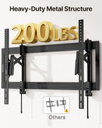 monTEK Heavy Duty Tilting TV Wall Mount for 55–105" Large TVs up to 200lbs | Tilt TV Mount,Low Profile,Swivel Adjustment,6.8" Extension, Max VESA 1000x600mm, Fits 16"/18"/24"/32" Studs,Quick Release